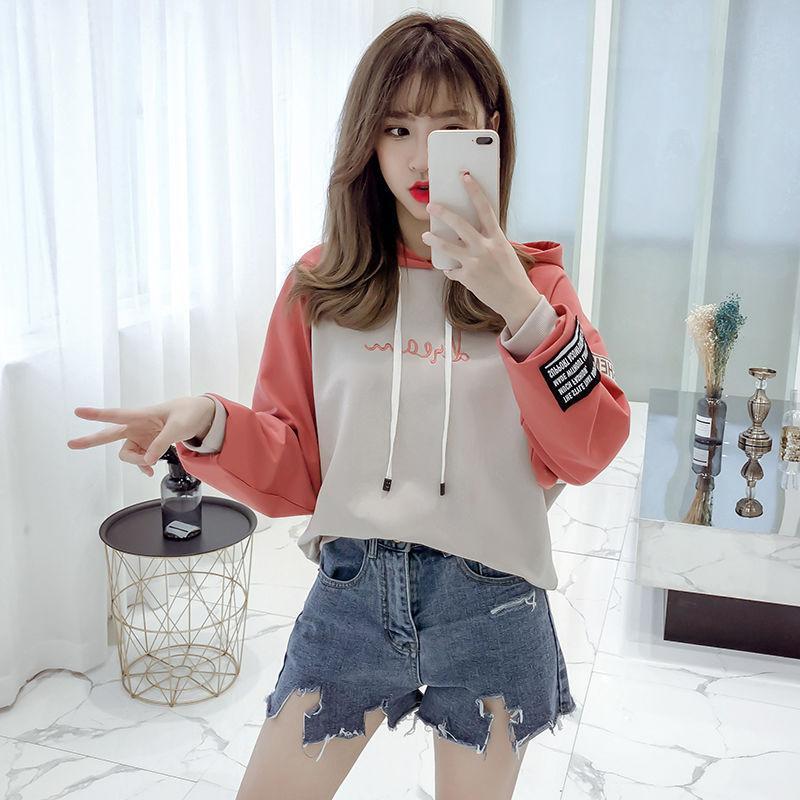 Long sleeve warm hooded Top Autumn winter sweater cotton women Sweatshirt wild large size