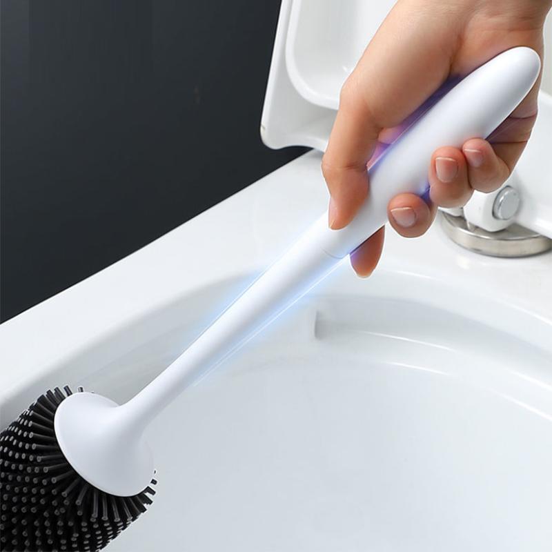 Bathroom Toilet Brush Wall-mounted New Toilet Brush Household Brush No Dead Ends Multi-function Toilet Brush with Base