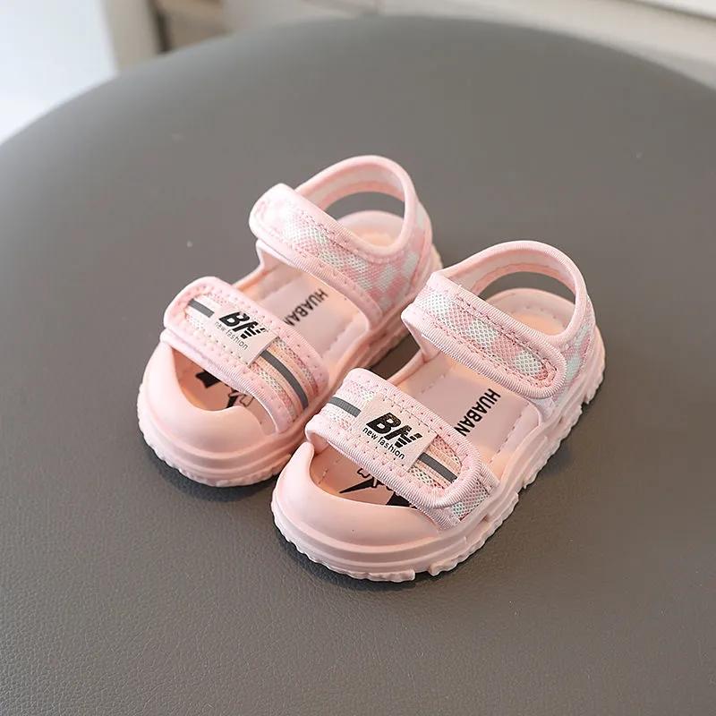 Summer Children's Soft Bottom Beach Shoes Boys and Girls Sports Baotou Kid Sandals Breathable 0-3 Years Old Baby Toddler Shoes