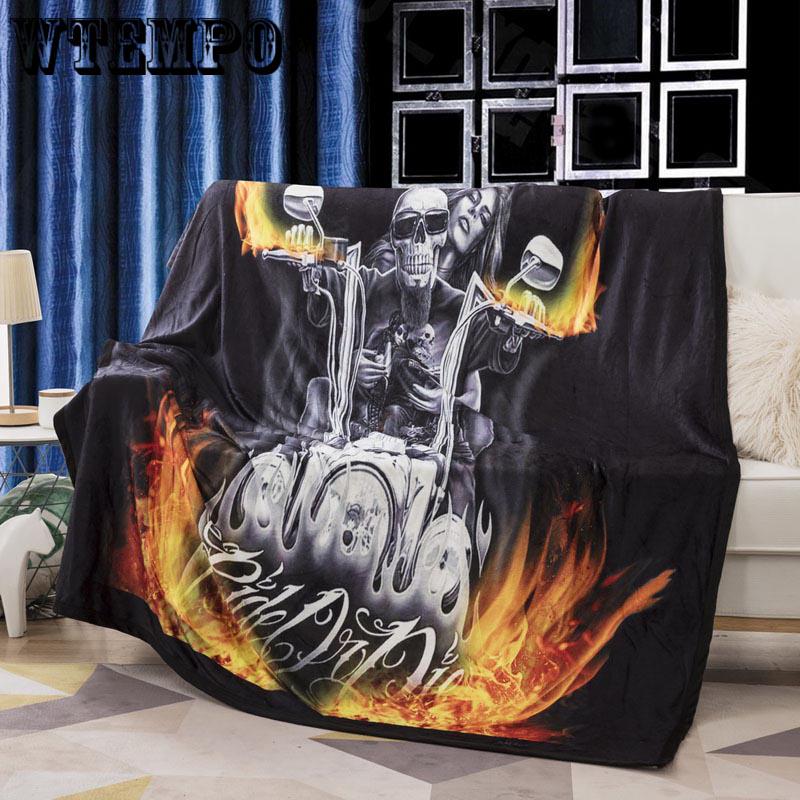 Soft Warm Black 3d Printed Blanket Sofa Bedding Home Sleeping Blanket