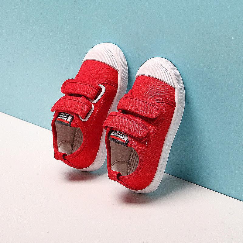 Kids Canvas Shoes Spring Summer 3-6 Years Old Girls Boys Soft Solid Sole Casual Shoes Kids Solid Color Anti-slip Versatile Flat Shoes