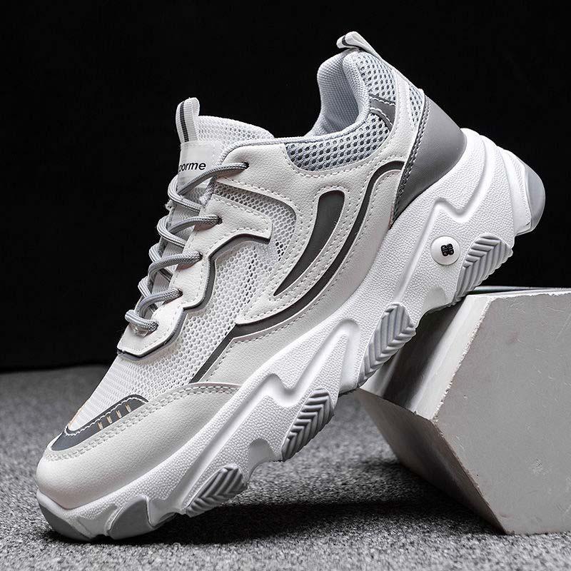 Size 39-44 Men Flying Woven Mesh Sneakers Comfortable Breathable Running Basketball Shoeses Shockproof Non-slip Skate Shoes