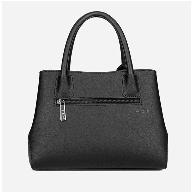 Pure Color Elegant Genuine Leather Luxury Top-Handle Bags Large Capacity Personality European Style Crossbody Bag Handbags Women tote bag