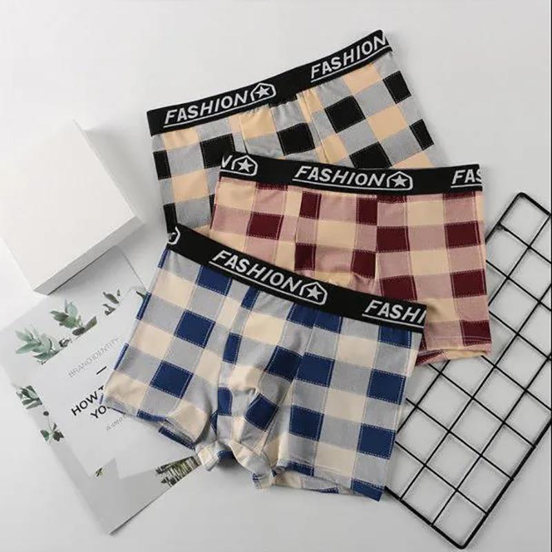 4 Pcs Men Elastic Boxer Briefs Underwear U Convex Underpants Soft and Comfortable Shorts Boxer Shorts