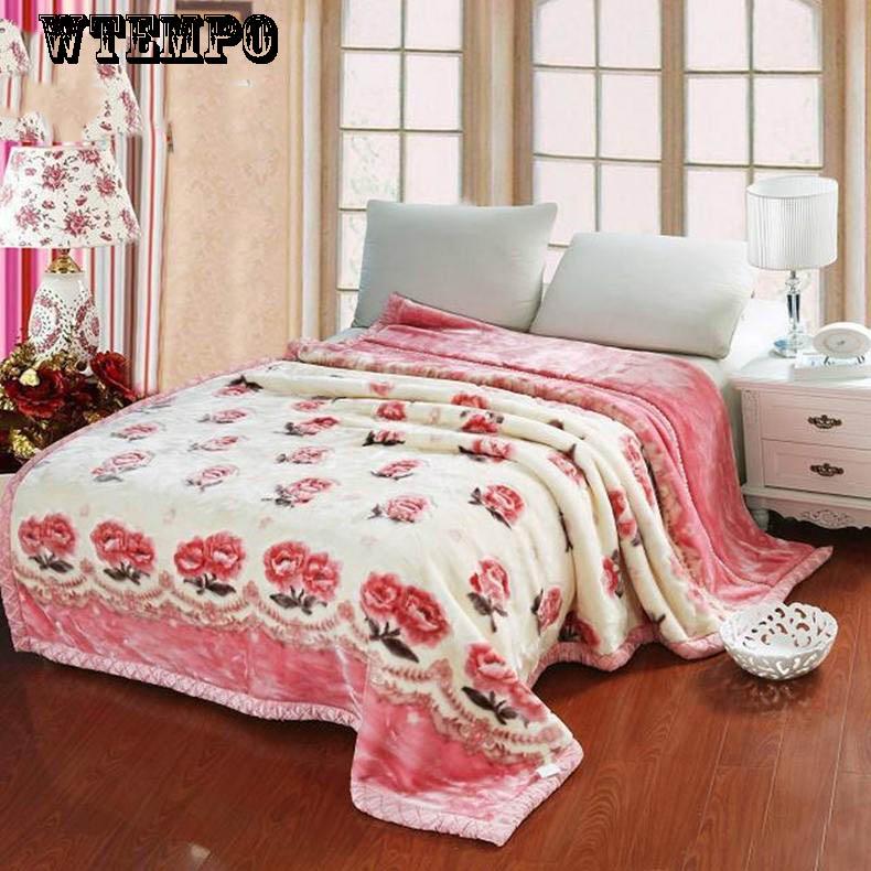 Double Thick Blanket Winter Blanket Wedding Blanket Fashion Cashmere Blanket Bedding