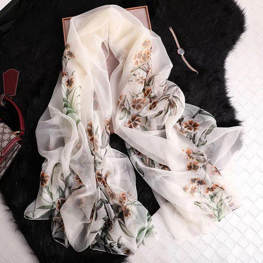 Scarves Women's Large Chiffon Scarf Lady Summer Beach Shawl