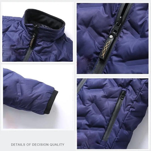 Outdoor Leisure Men's Clothes Winter Medium and Long Section Cotton Clothing Large Size Down Jacket