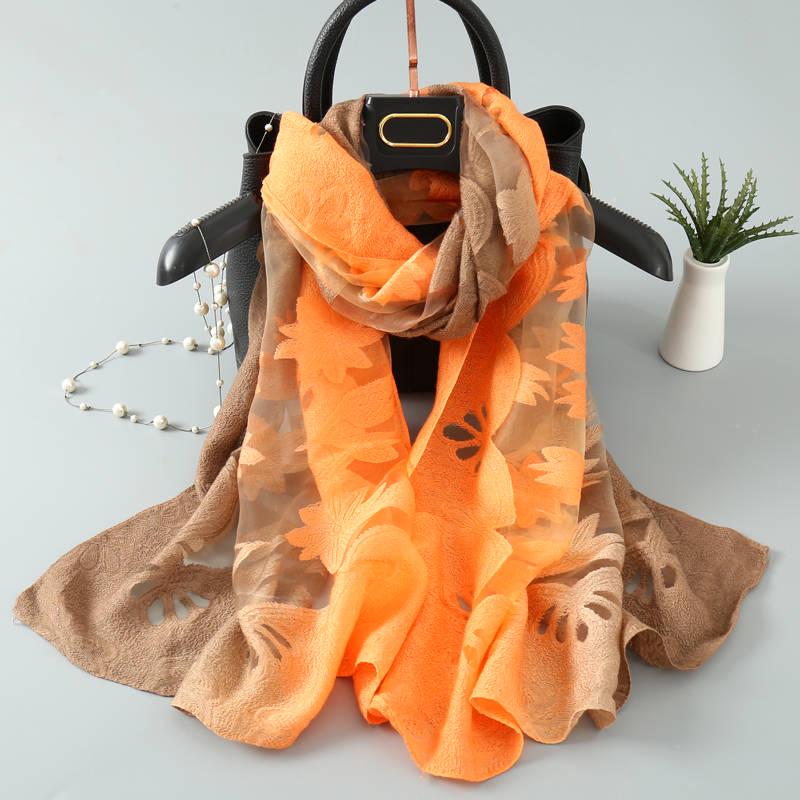 Women Scarf Pashmina Shawl Printed Cape Silk Chiffon Polyester Tippet Muffler