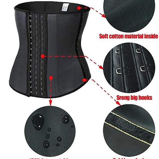 Latex Waist Trainer Rubber Body Shaper Slimming Belt for Women