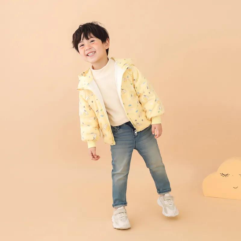 Cute Children Down Padded Jacket Baby Boy Girl Flower Winter Thicken Parkas Kids Colorful Clothes Hoodie Warm&waterproof Outwear