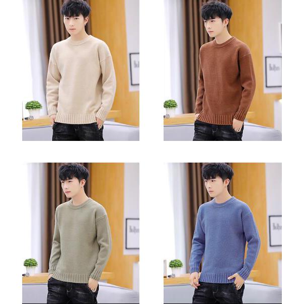 Autumn Men's Sweater Men Knitwear Shirt Mens Cashmere Sweaters Pull Homme Casual O-Neck Pullover Men