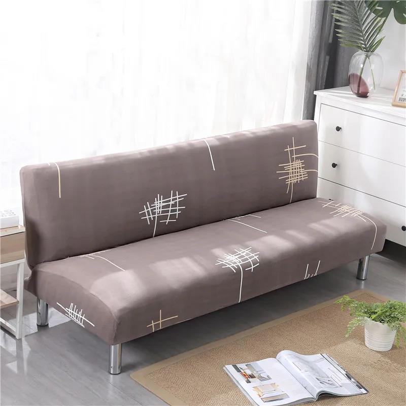 Bed Sofa Cover Anti-Slip Armless Seat Slipcovers