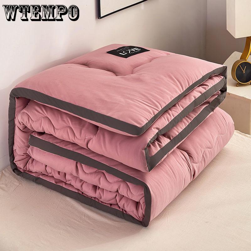 Winter Quilt Solid Color Thickened Washed Quilt Core Three-dimensional Warm Winter Quilt Quilt Double Bedding Bed Linings