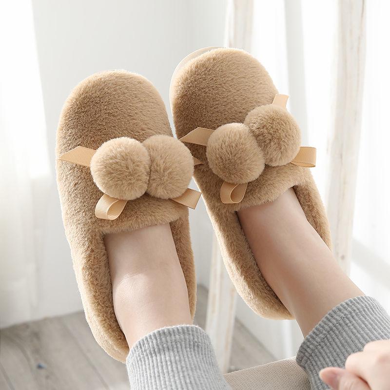 Plush Cotton Shoes Plus Cashmere Peas Shoes Women's Autumn and Winter Warmth Thick-soled Flat-bottomed Wild Cotton Shoes