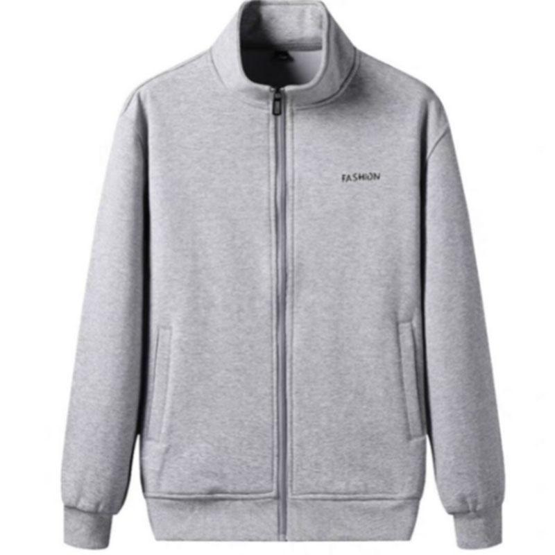 Spring Cardigan Sweater Men's Casual Zipper Stand Collar Sweater Men's Top Sports Jacket Coat