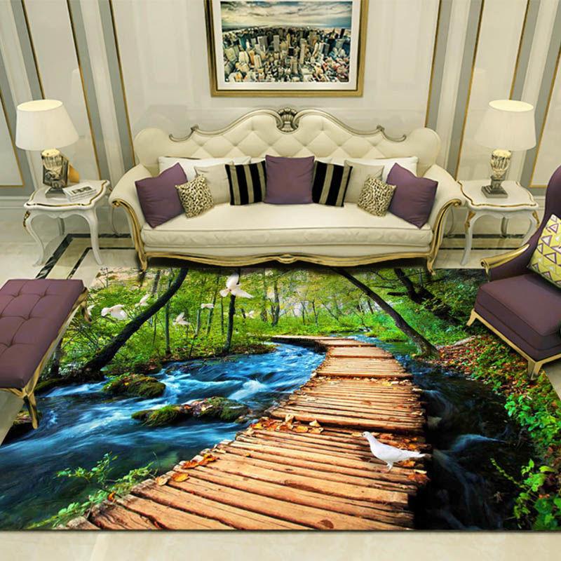 3D Carpet Living Room Sofa Coffee Table Blanket Large Area Home Bedroom Bedside Blanket Tatami Mat Floor Mat Door Mat