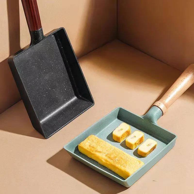 Maifanshi Yuzi Pan Small Nonstick Pan Mini Japanese Style Frying Pan Household Square Thick Omelette Roll Flat Bottom Breakfast