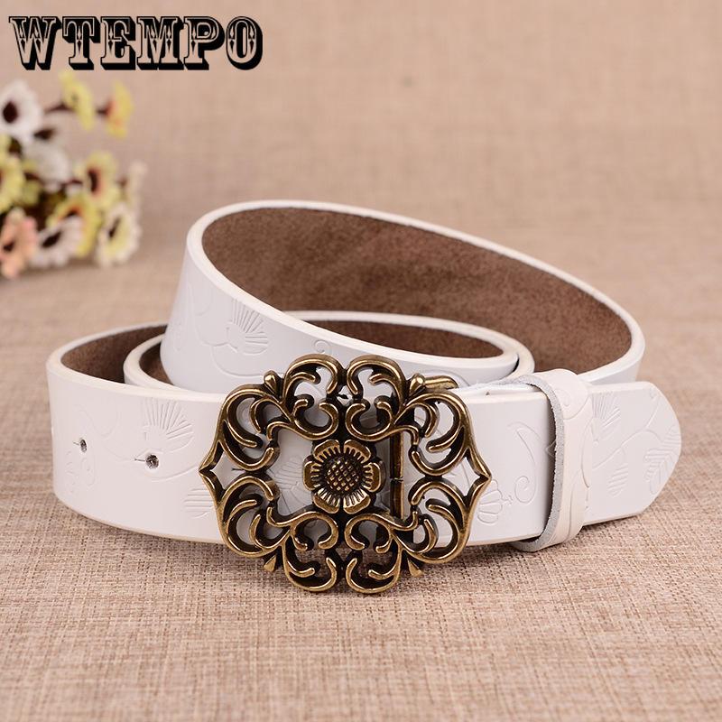 Belts Himanjie Women Fashion Leather Belt Alloy Buckle Waistband Accessories