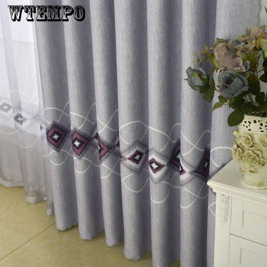 Simple Striped Style Plain Curtain Window Gauze for Living Room Bedroom Study