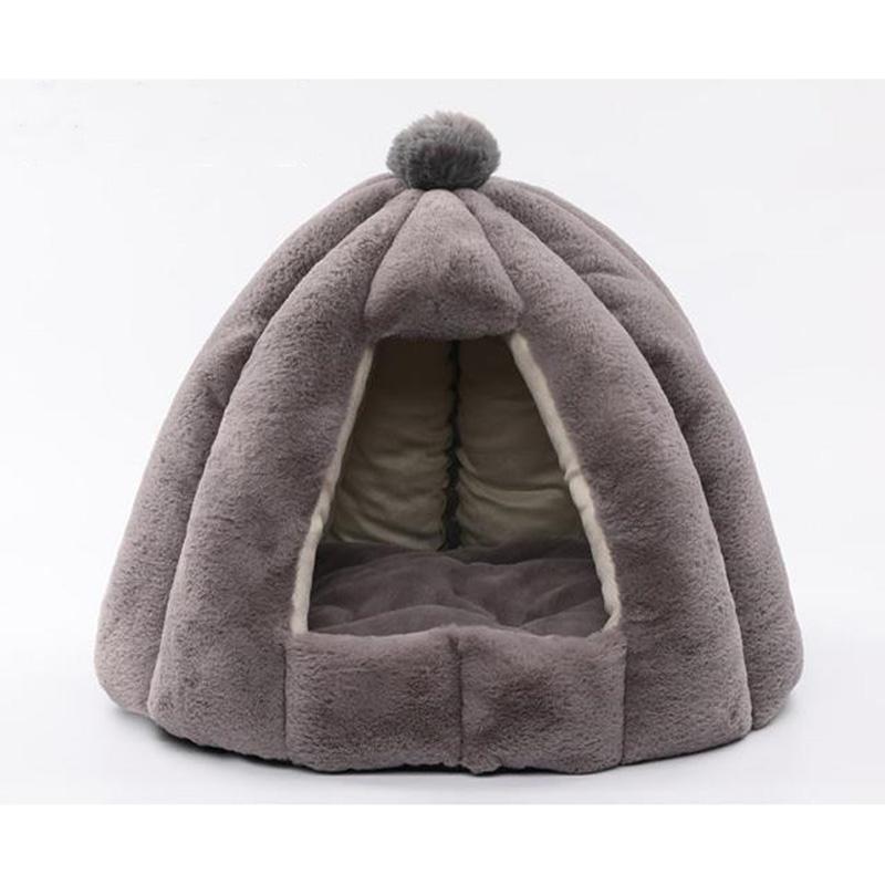 Cat Bed for Winter Warm Pet Dog Litter Cat Supplies Cat House Enclosed Thickened Dog Cat House Kennel Doggy Cushion Basket Teddy Cat Sleeping Bed