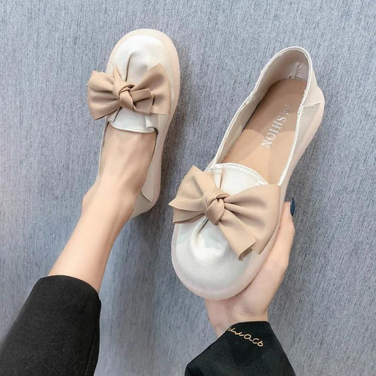 Women's Summer Single Shoes Fairy Gentle Shoes A Pedal Lazy Nurse Shoes Flat Peas Shoes Home Casual Shoes Soft Bottom Mother Shoes