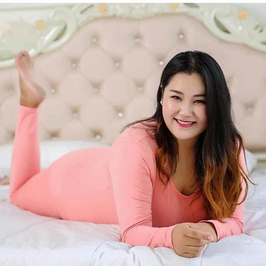 WTEMPO 200 Kg Plus Size Thermal Underwear Women's Fall/winter Thin Fleece Autumn Clothes Long Trousers