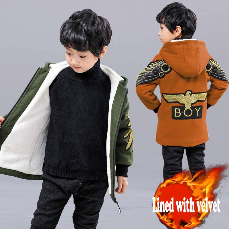 Children's Parka Winter Jackets Kids Clothing Boys Warm Down Cotton-padded Coat Thickening Outerwear