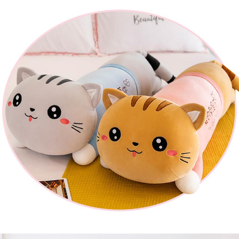 Cat Doll Plush Pillow for Girls Birthday Pillow Cute Super Cute Doll Pillow