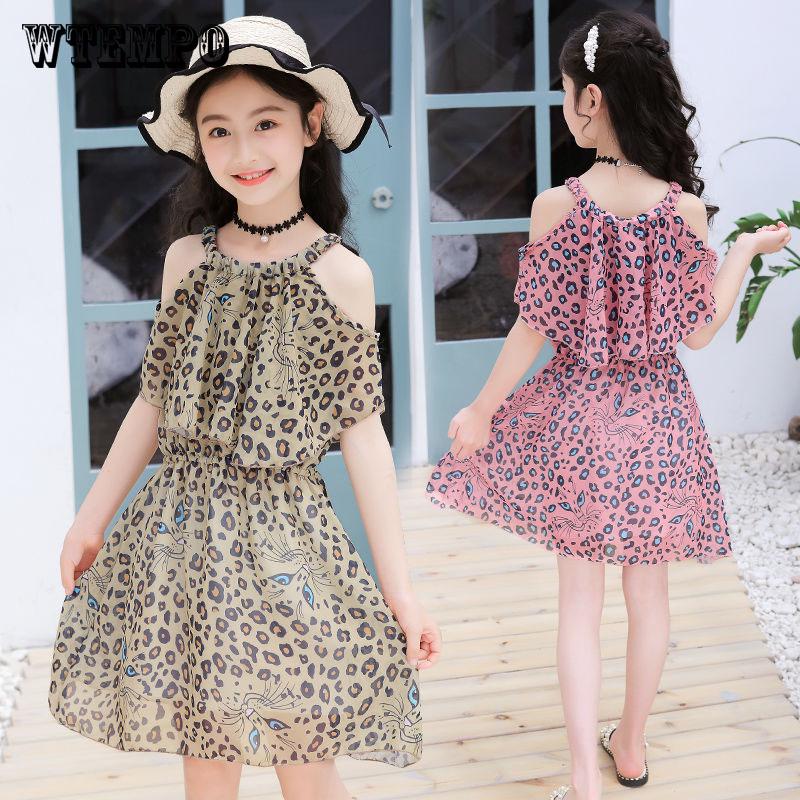 Children's Wear Girls Dress 2019 Summer Chiffon Beach Skirt Bohemian Holiday Skirt