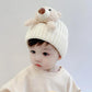 Baby Hat Autumn and Winter Cute Super Cute Warm Bear Cartoon Boys and Girls Knitted Wool Baby Pullover Hat