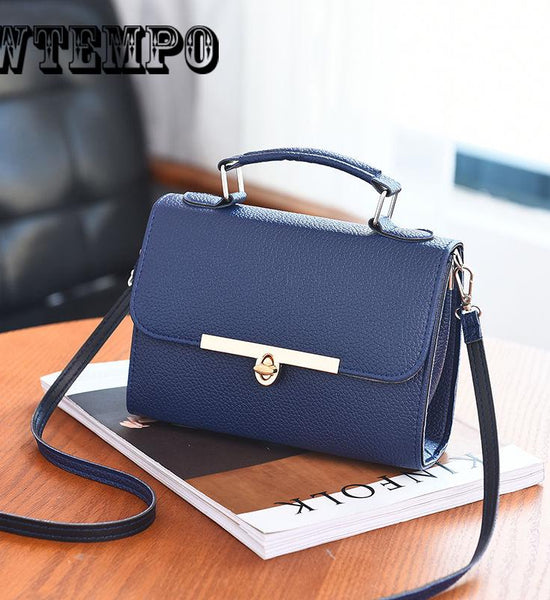 Leather Handbags Simple Style Women Shoulder Messenger Bag Clutch