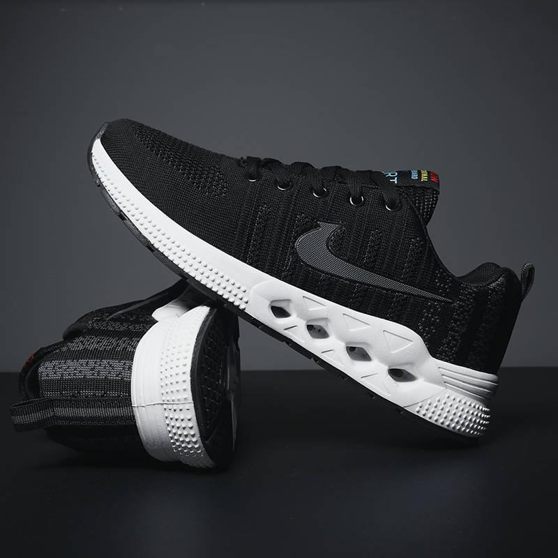 Men Sneakers Running Basketball Shoes Air Cushion Woven Mesh Breathable Deodorant Lightweight Shoes