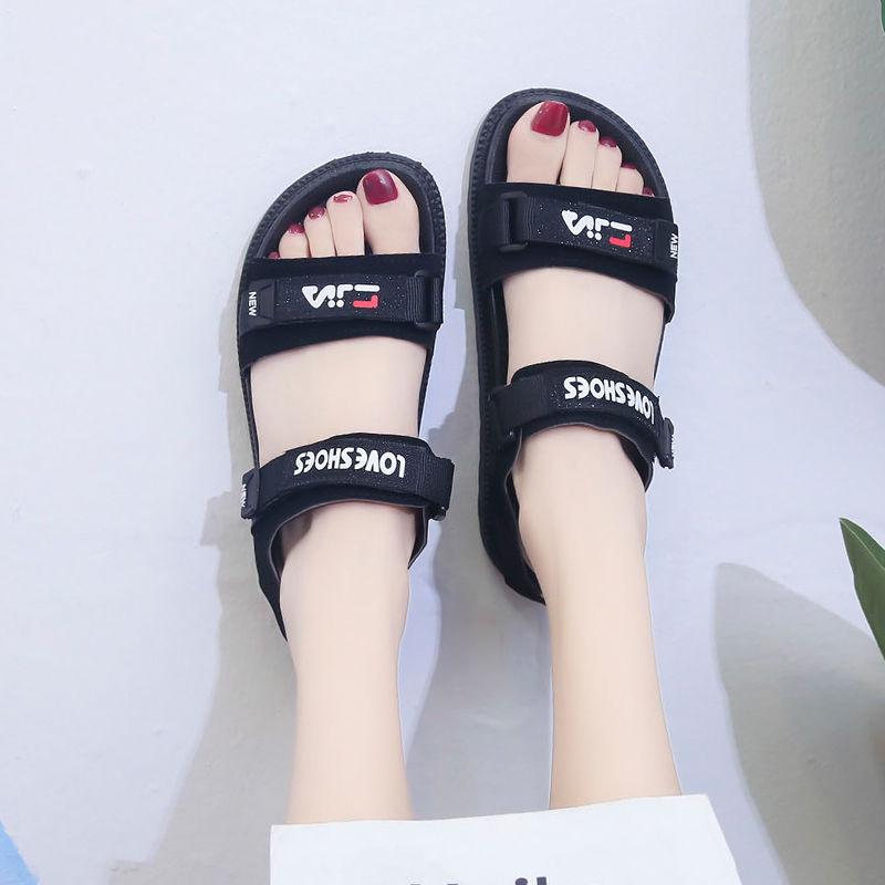 Women's Super Fire All-match Sandals Summer Velcro Flat Sandals Platform Women's Sports Beach Shoes