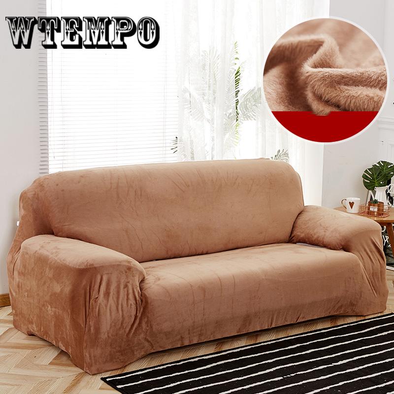 Thick Plush Sofa Cover Stretch Furniture Covers Elastic Sofa Covers for Living Room Slipcovers