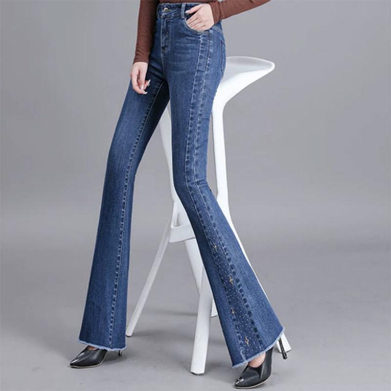 Fishtail Jeans Slim Denim Flared Pants Ladies Straight High Waist All-match Ins Tide 2022 New Trousers