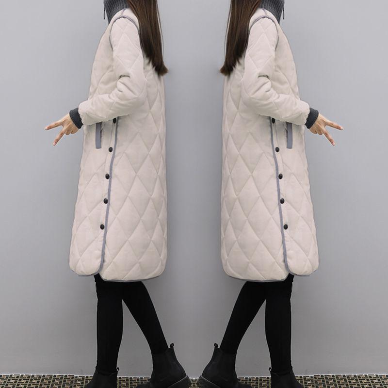 Women's Autumn and Winter Women's Lightweight Mid-length Korean Style Loose Large Size Fashionable Cotton Jacket