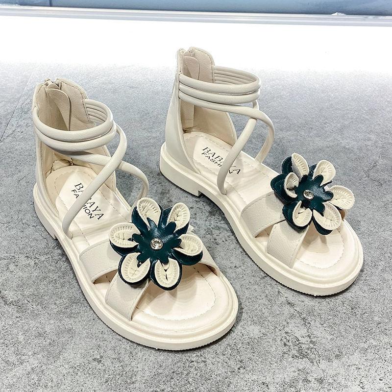 Girls Sandals Summer Children's  Princess Shoes  Roman Shoes Soft Sole Sandals for Kids