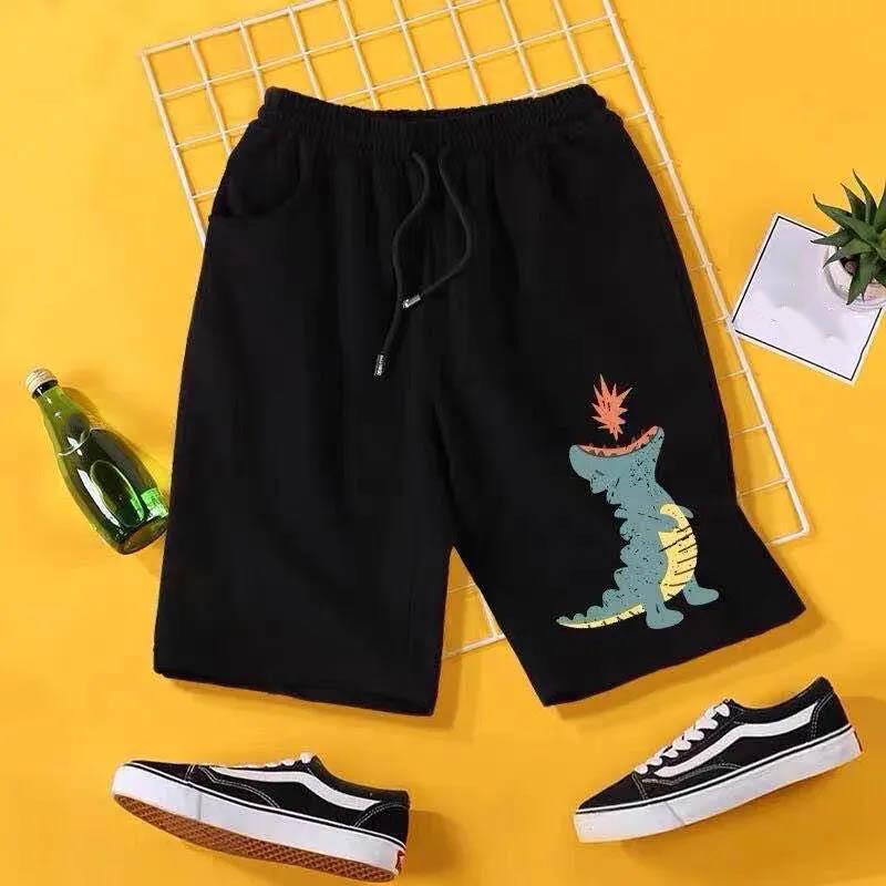 Summer Cartoon Printed Casual Shorts Student Straight Loose Breathable Sports Shorts Men's Beach Pants