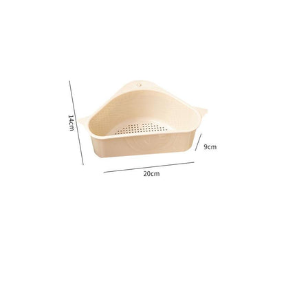 Triangular Kitchen Sink Drain Basket Filter Basket Suction Cup Plastic Storage Rack Kitchen Supplies Wipe Storage Basket