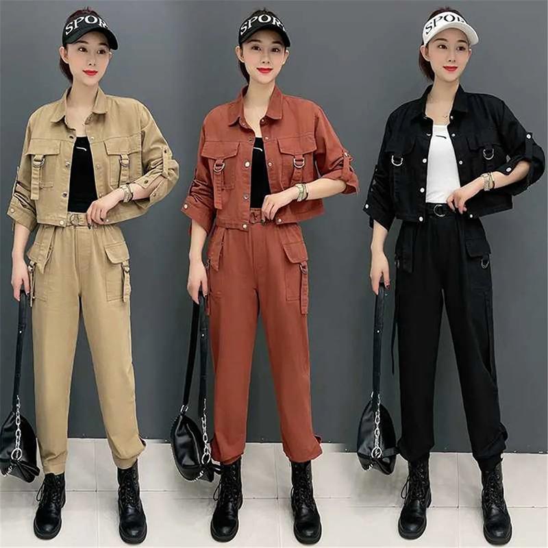 Workwear Suit Women Spring  Autumn Casual Fashion Professional Two-piece Trousers