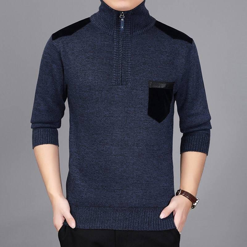 Autumn Winter Men's Sweater Men'S Turtleneck Casual Sweater Men's Slim Fit Brand Knitted Pullovers