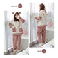 Coral Velvet Pajamas Women's Long-sleeved Thickened Plus Velvet Home Clothes Can Go Out, Leisure Suits Are Soft and Do Not Shed Hair and Do Not Fade