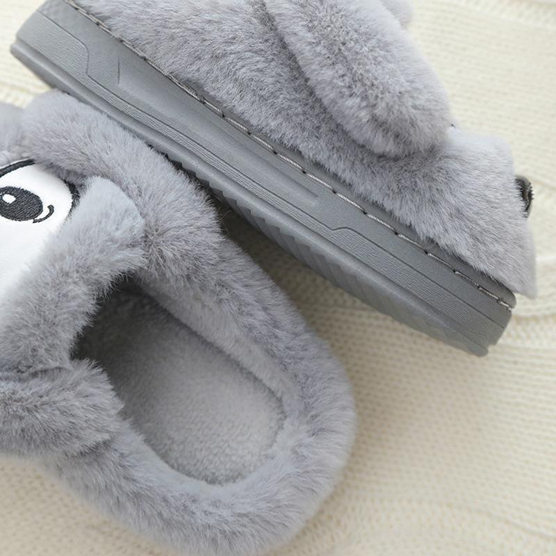 Children's Cotton Slippers Cute Cartoon Thick Warm Shoes Boys and Girls Home Fur Slippers