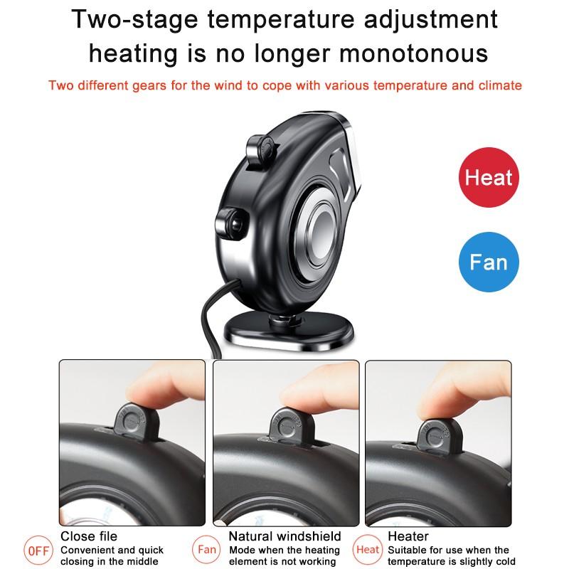 150W/200W Car Electric Heater Clothes Dryer Portable Air Purifier Windshield Defroster Heater