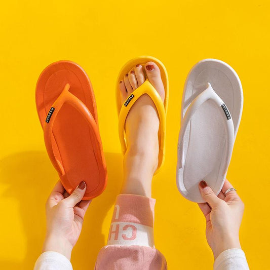 Sandals and Slippers for Summer Wear Home Furnishings Versatile Thick-soled Flip-flops, Beach Sandals and Slippers Light and Soft