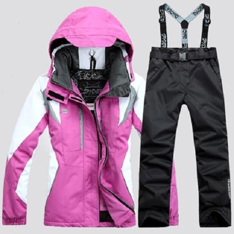 Men's and Women's Ski Suits Outdoor Windproof and Waterproof Two-piece Sportswear Wear-resistant Snowboard Suits