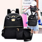 2021 Oxford Cloth Shoulder Bag College Style Wild Fashion New Ladies Backpack Casual Canvas Bag Black Two-piece Suit