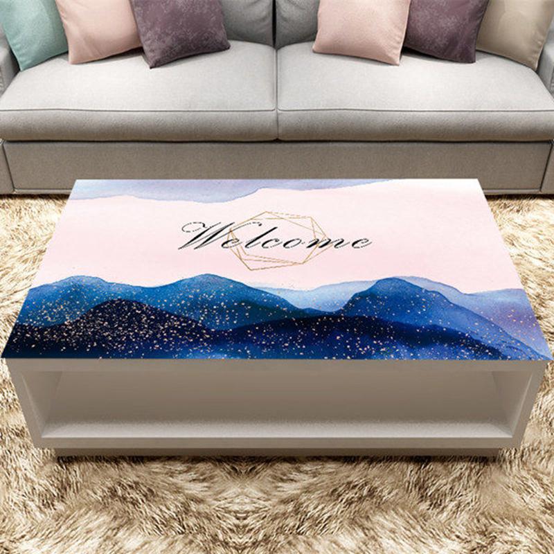 Pvc Soft Glass Rectangular Table Dining Table Mat Nordic Minimalist Tablecloth Waterproof Oil-proof Anti-scald Coffee Table Mat Plastic