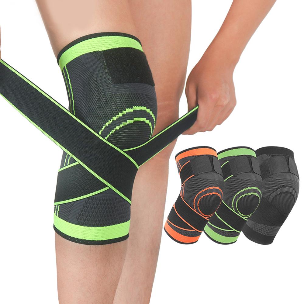 1Pair Non-Slip Knee Brace Compression Knee Sports Knee Pad Running Basketball Fitness Knee Support