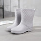 Rain Boots Rubber Shoes Women's Mid-tube Korean Version of Non-slip Waterproof Shoes Cute Waterproof Boots